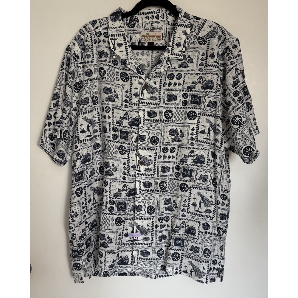 Patagonia Pataloha Limited Edition Men's Shirt Opihi Man Yvon Chouinard White L